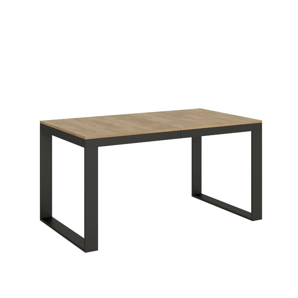Itamoby Tavolo Tecno Evolution piano Quercia Natura 90×160 Allungato 90×264 telaio Antracite Prezzo Ridotto