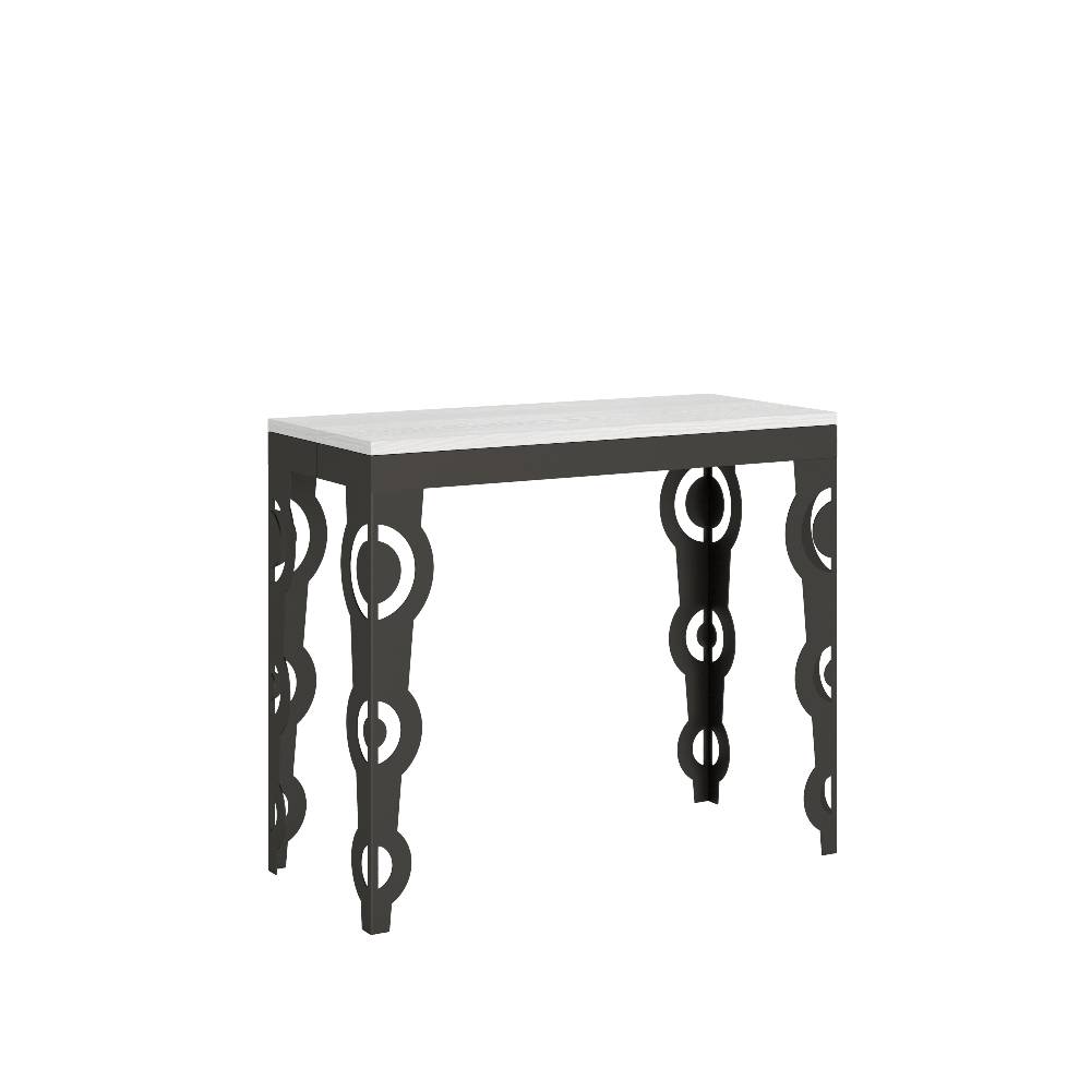 Itamoby Consolle Karamay Small Evolution Bianco Frassino telaio Antracite Offerta natalizia