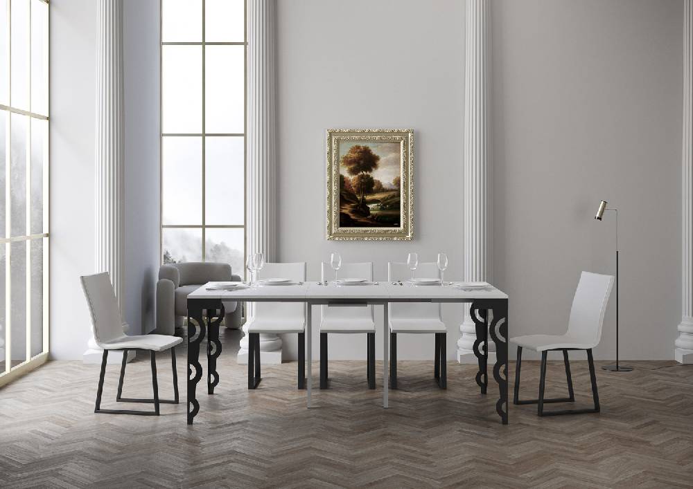 Itamoby Consolle Karamay Small Evolution Bianco Frassino telaio Antracite Offerta natalizia
