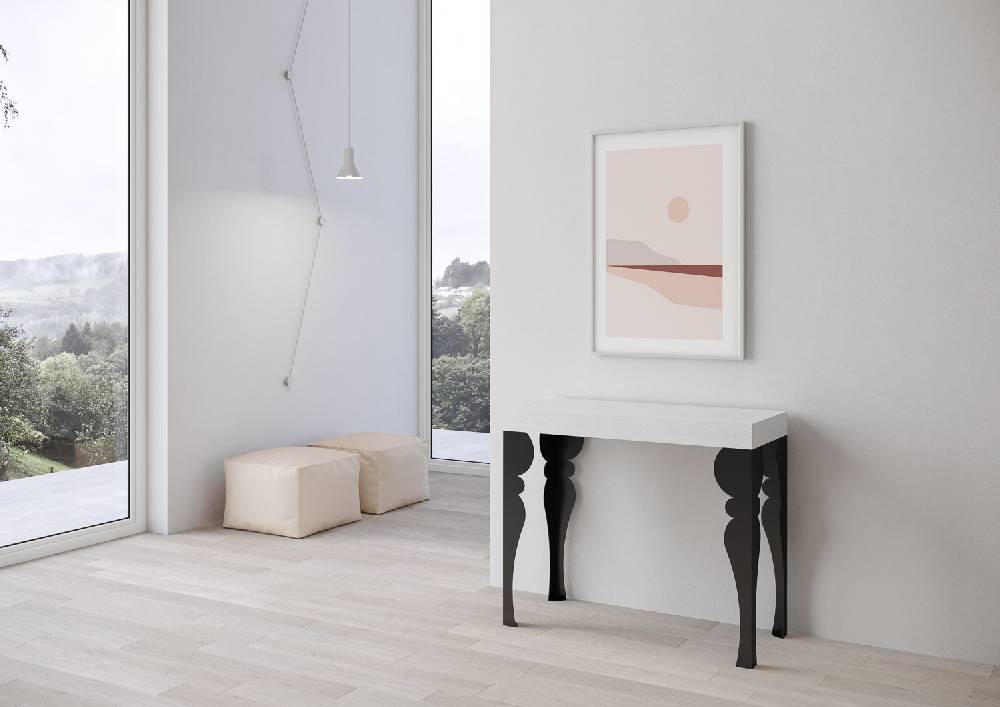 Itamoby Consolle Paxon Premium Bianco Frassino telaio Antracite Offerte esclusive