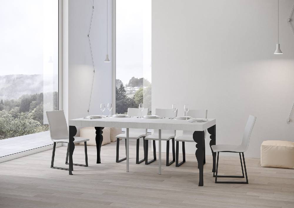 Itamoby Consolle Paxon Small Premium Bianco Frassino telaio Antracite Bestseller