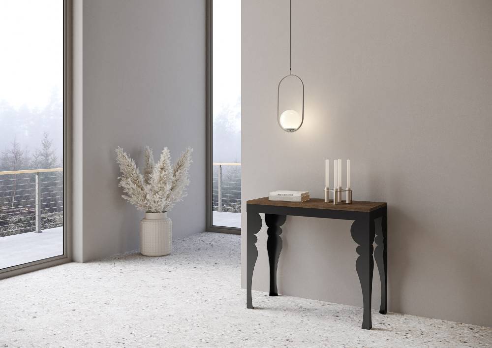 Itamoby Consolle Paxon Small Evolution Noce telaio Antracite Offerte speciali