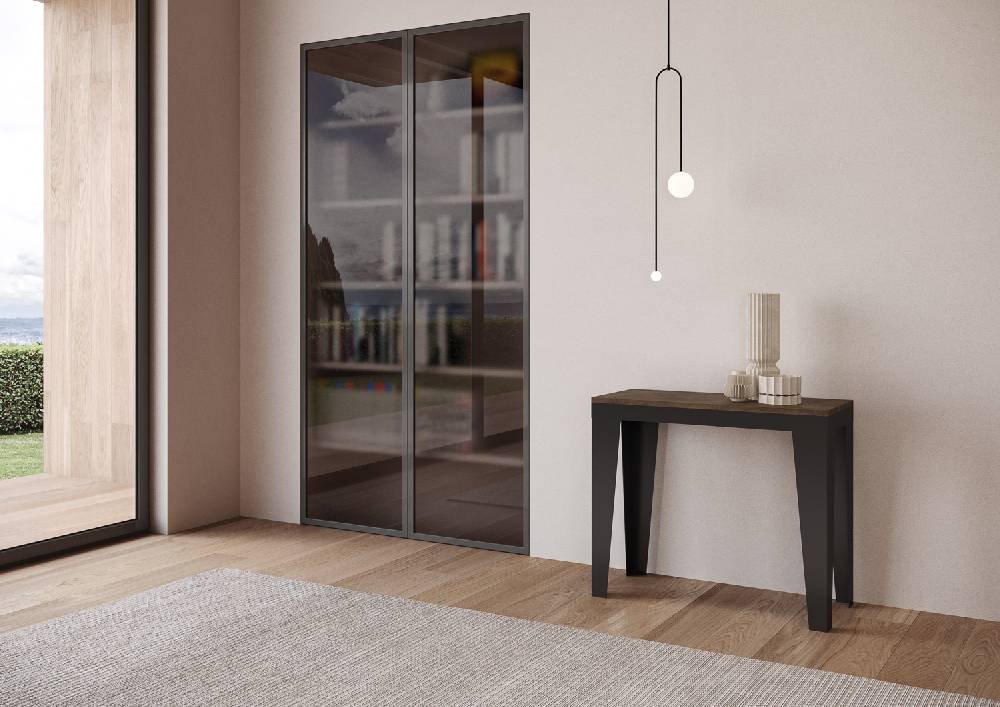 Itamoby Consolle Flame Evolution Noce telaio Antracite Ultimo giorno