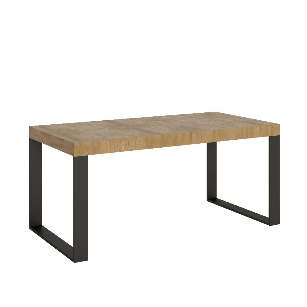 Itamoby Tavolo Tecno Allungabile piano Quercia Natura 90×180 Allungato 440 telaio Antracite Promozione temporanea