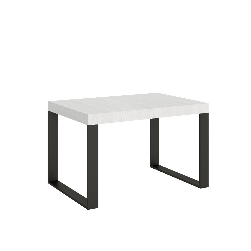 Itamoby Tavolo Tecno Allungabile piano Bianco Frassino 90×130 Allungato 390 telaio Antracite Solo un giorno rimasto