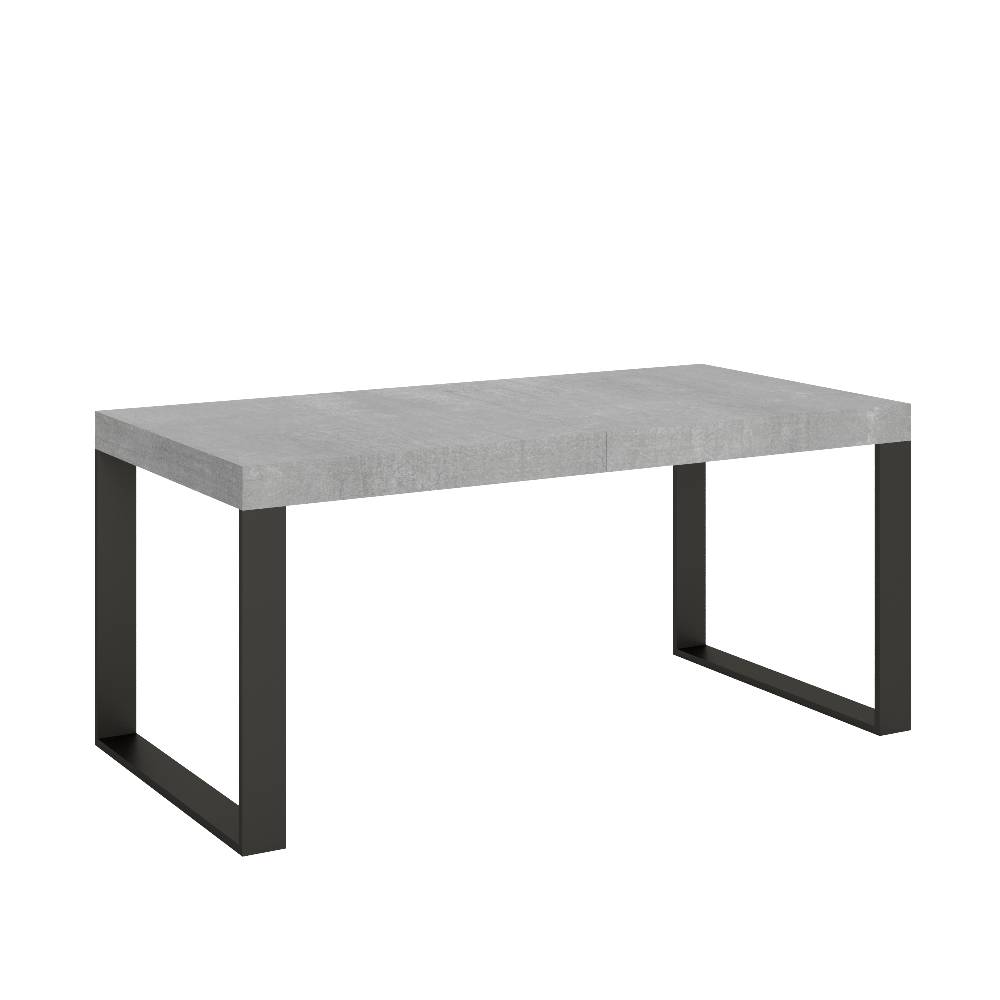 Itamoby Tavolo Tecno Allungabile piano Cemento 90×180 Allungato 284 telaio Antracite Enormi sconti