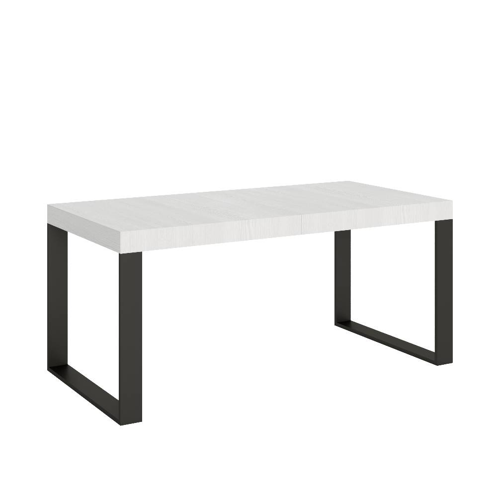 Itamoby Tavolo Tecno Allungabile piano Bianco Frassino 90×180 Allungato 284 telaio Antracite Trasporto libero internazionale