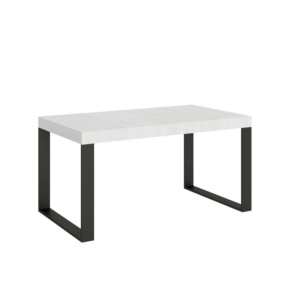 Itamoby Tavolo Tecno Allungabile piano Bianco Frassino 90×160 Allungato 264 telaio Antracite