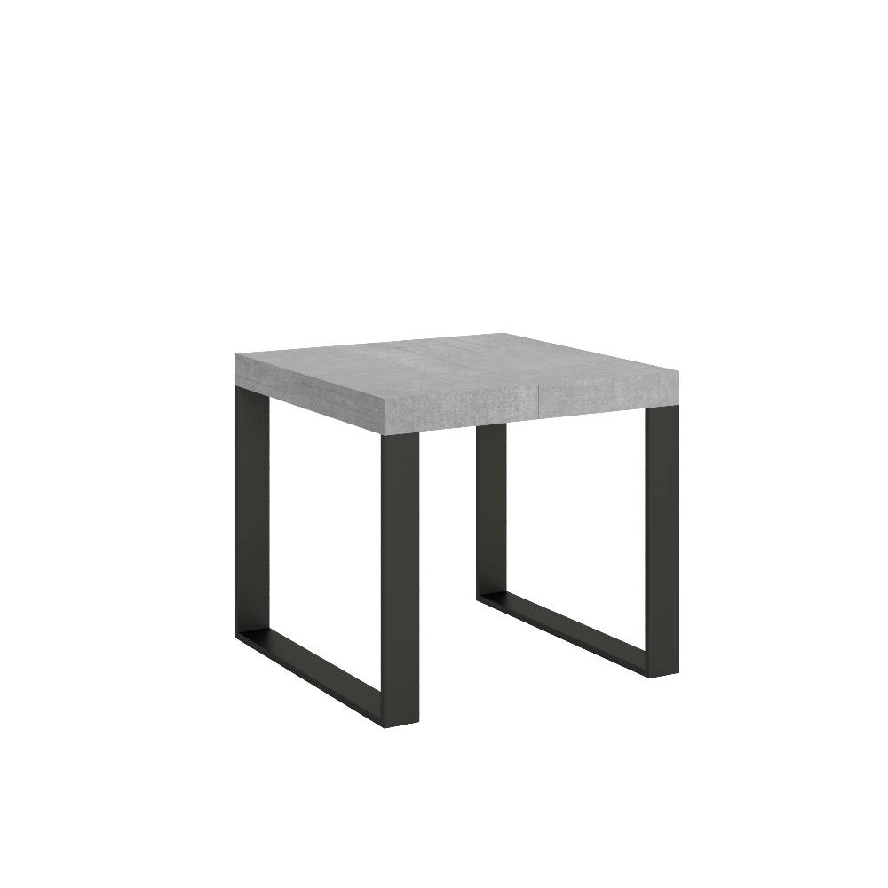 Itamoby Tavolo Tecno Allungabile piano Cemento 90×90 Allungato 246 telaio Antracite 2025