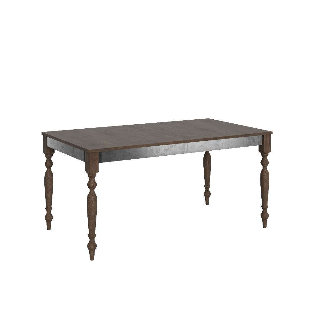 Itamoby Tavolo Romagna Iron Noce 90×160 allungato 90×264 telaio grigio 142 In Linea