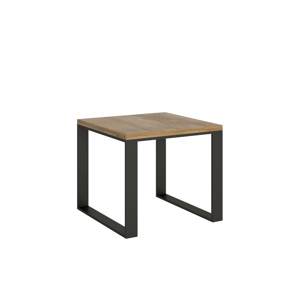 Itamoby Tavolo Tecno Libra Quercia Natura 90×90 Allungato 90×180 telaio Antracite Promozione
