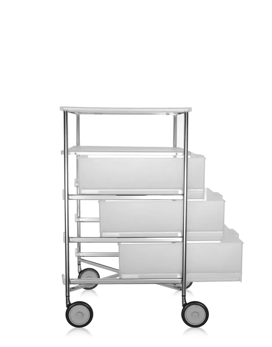 Kartell Mobil 3 cassetti/1 ripiano con ruote Antonio Citterio con Oliver Löw Vendita Economica