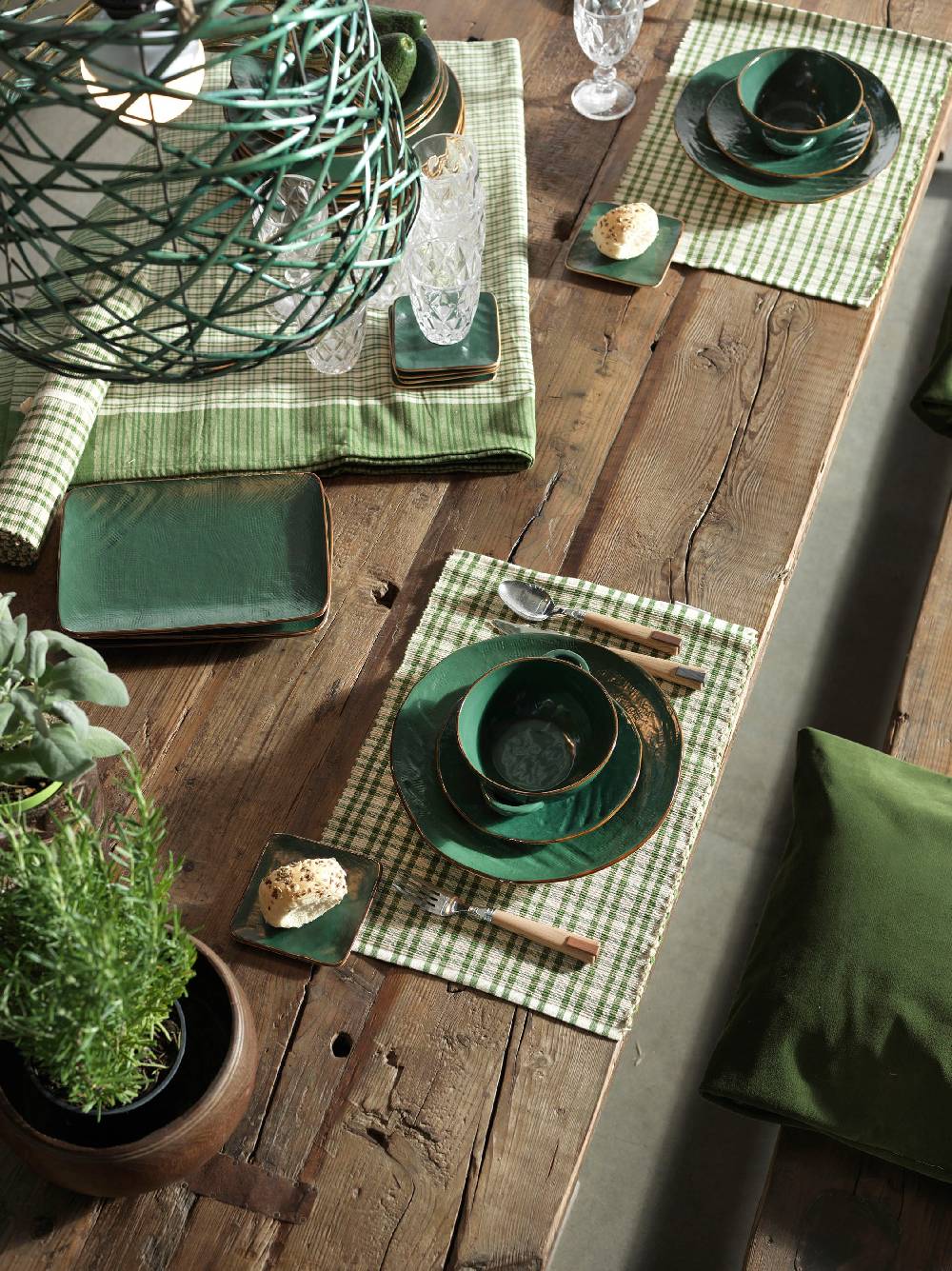 Novità Home Mediterraneo - piatto fondo verde Vendita Calda