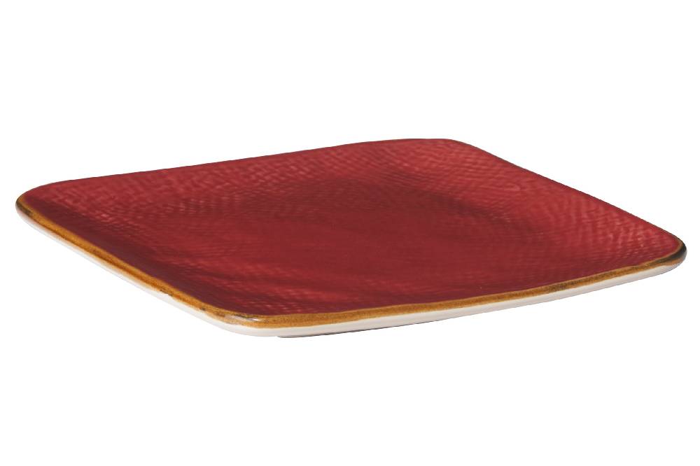 Novità Home Mediterraneo - piattino quadrato rosso Saldi Di Fabbrica
