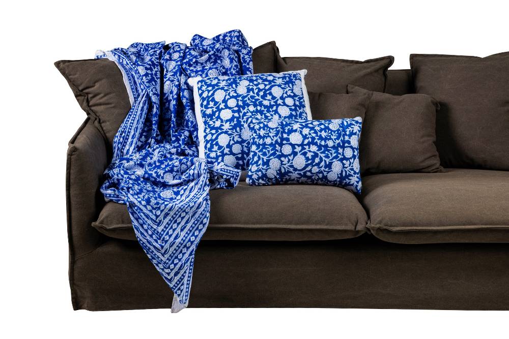 Novità Home Ortigia - Mezzero Blue Bianco 180X270 In Linea