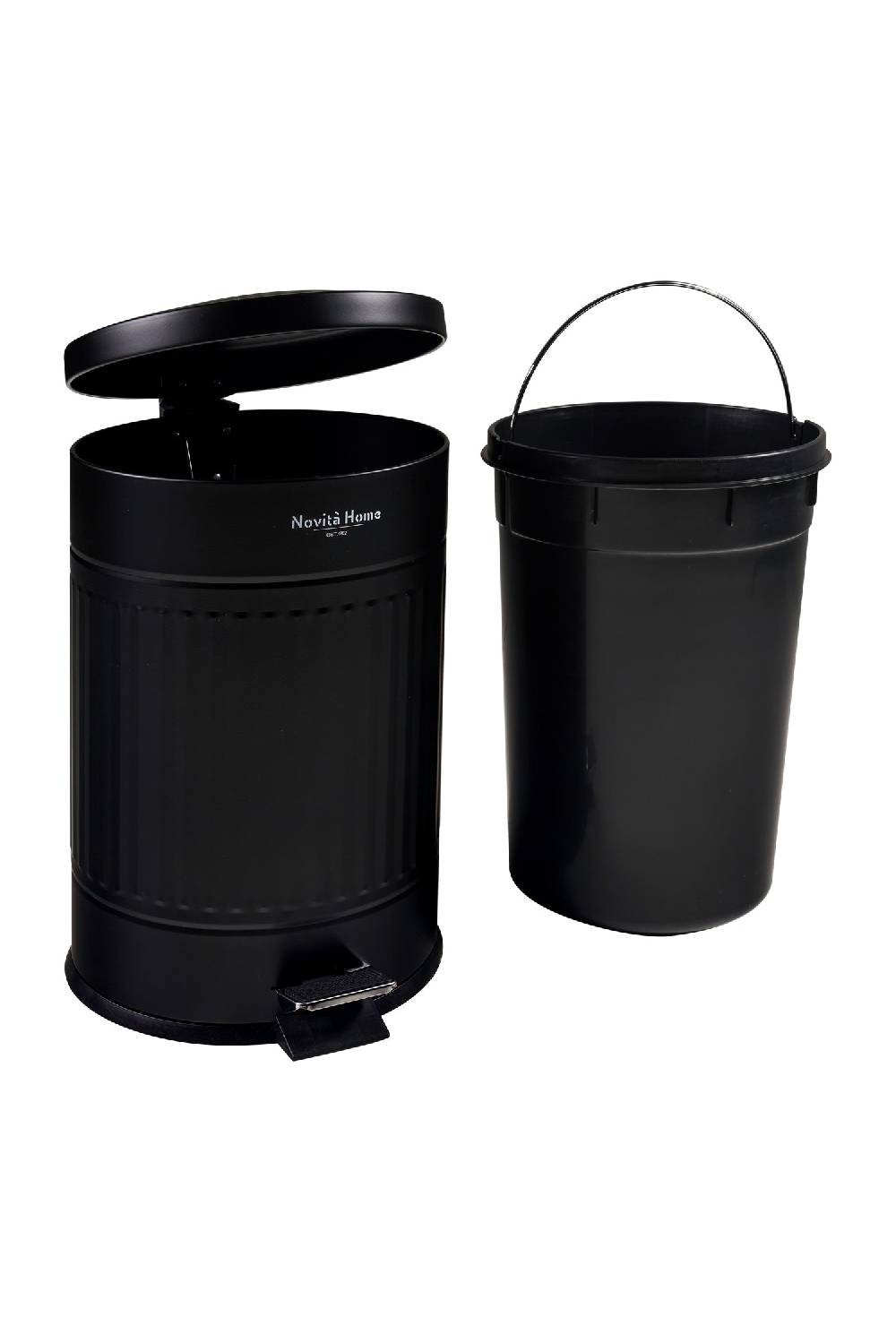 Novità Home Daily Trash - Pattumiera 20 lt nera opaca - in metallo soft close Promozione Limitata