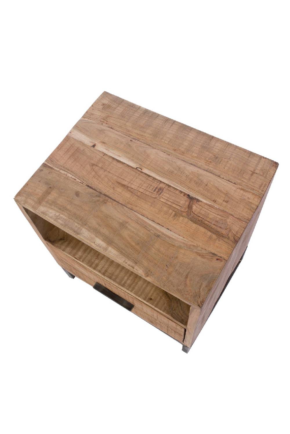 Novità Home Comodino 1 cassetto in legno e metallo Economico