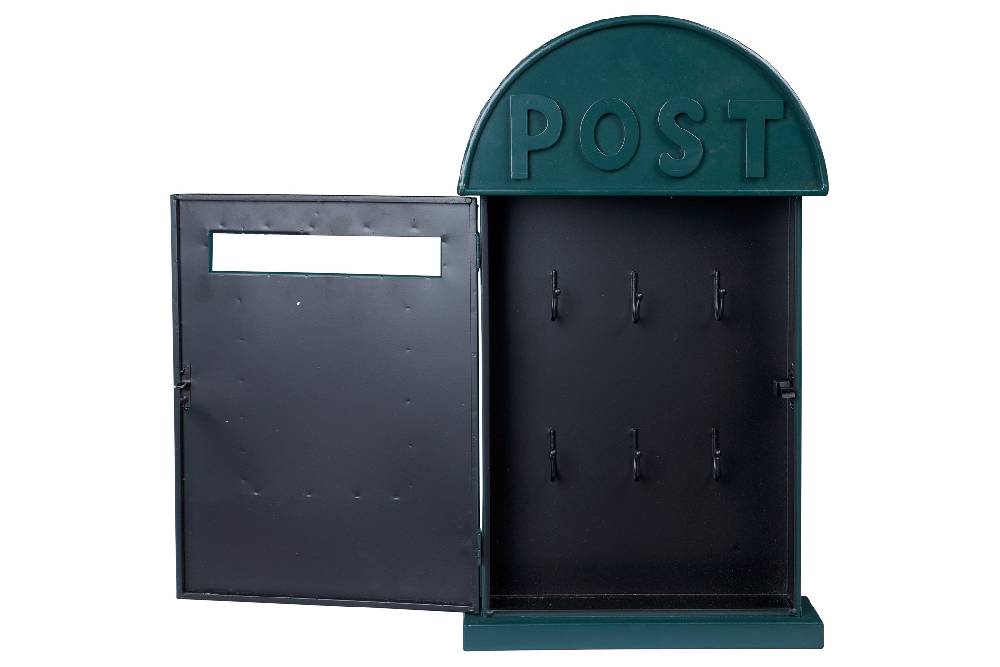 Novità Home Cassetta posta porta chiavi in metallo verde Negozio