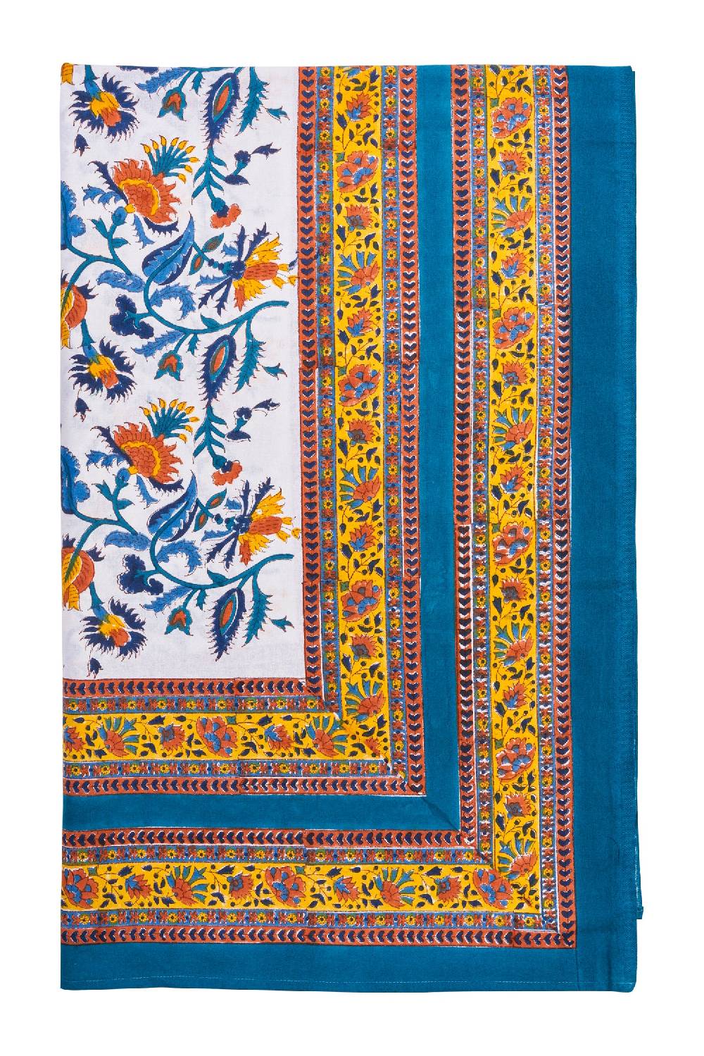 Novità Home Capalbio - mezzero deco blue ocra 180x270 Offerte