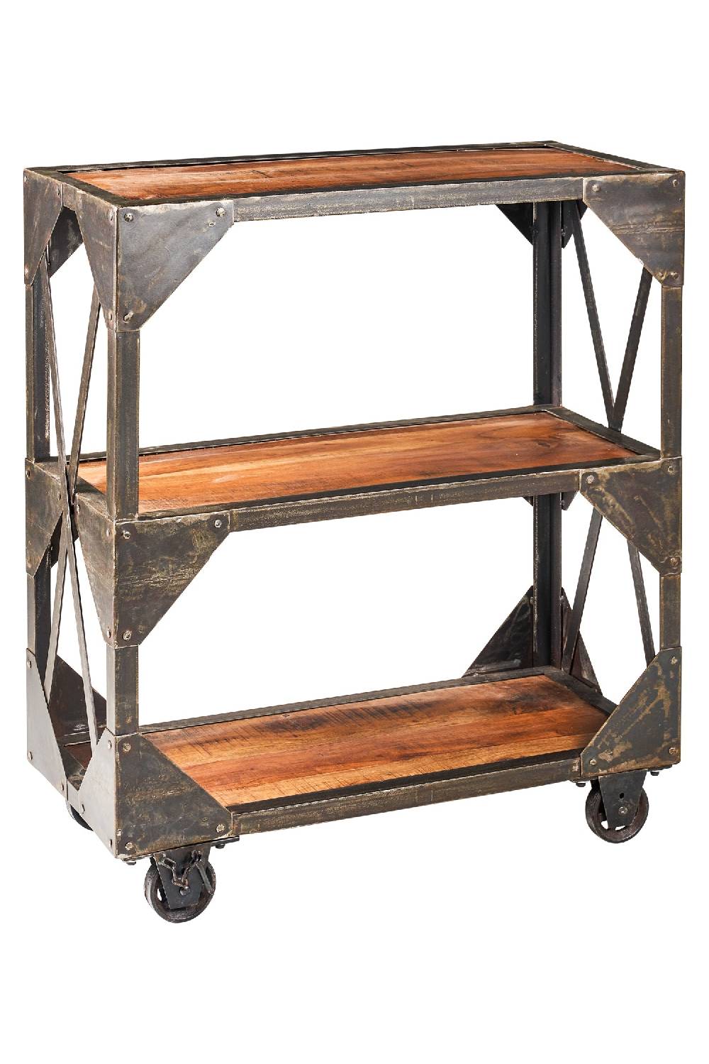 Novità Home Bristol - etagere in legno di recupero e metallo con ruote Offerta natalizia