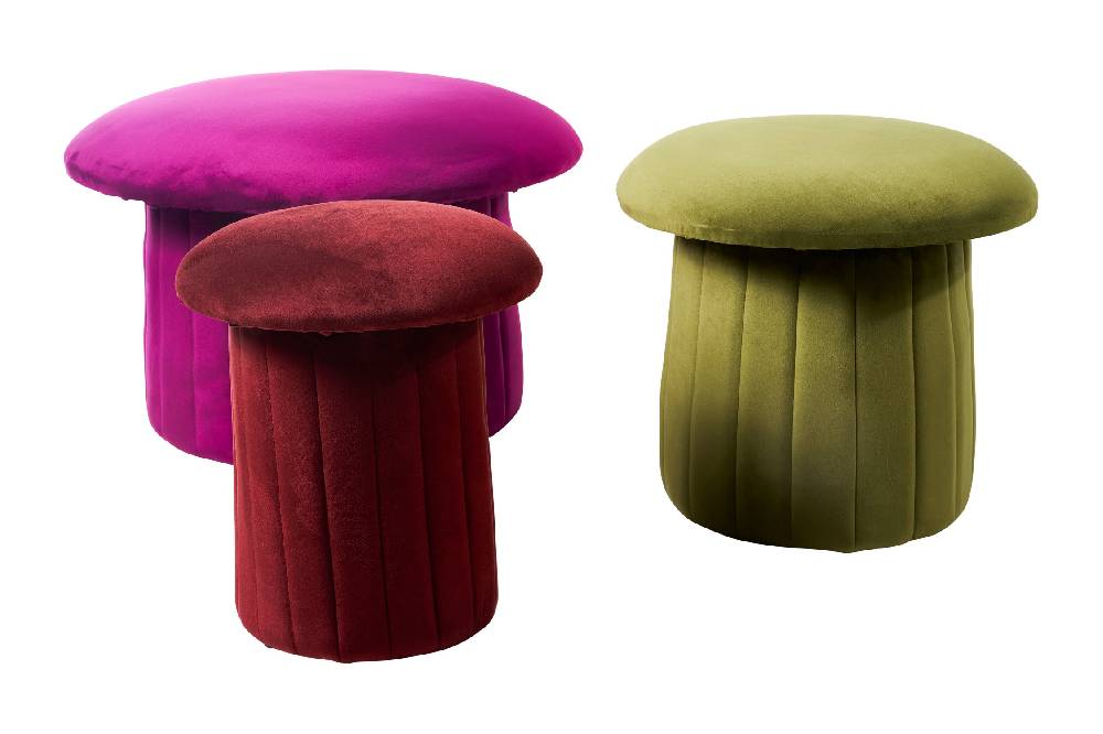 Novità Home Bois - pouf small rosso cinabro In Linea