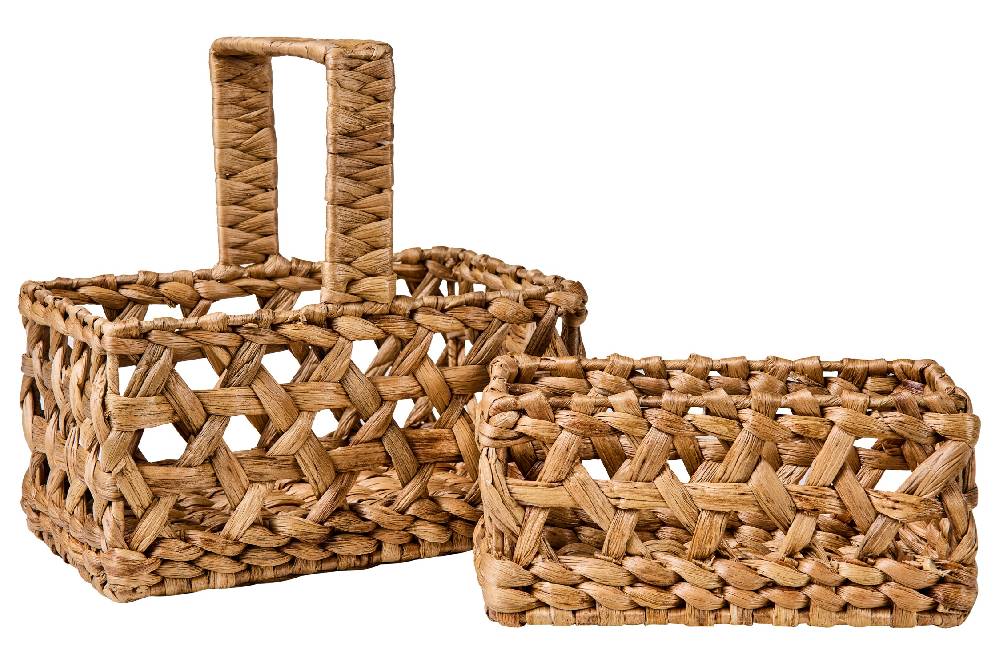 Novità Home Weaves - Cestine Porta Pane Set 1/2 Intreccio Forato Spedizione Gratuita