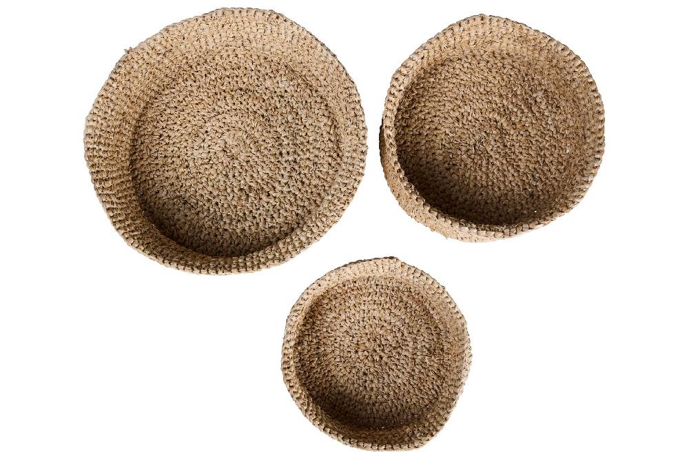 Novità Home Weaves - Ceste Set 1/3 Intreccio Uncinet Soddisfazione Garantita