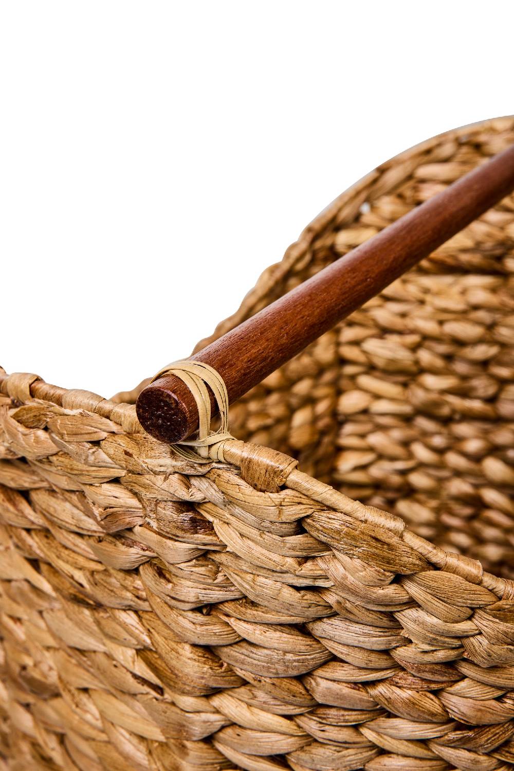 Novità Home Weaves - Cesta Laundry Con Manico In Legno Intreccio A Treccia Acquista Ora