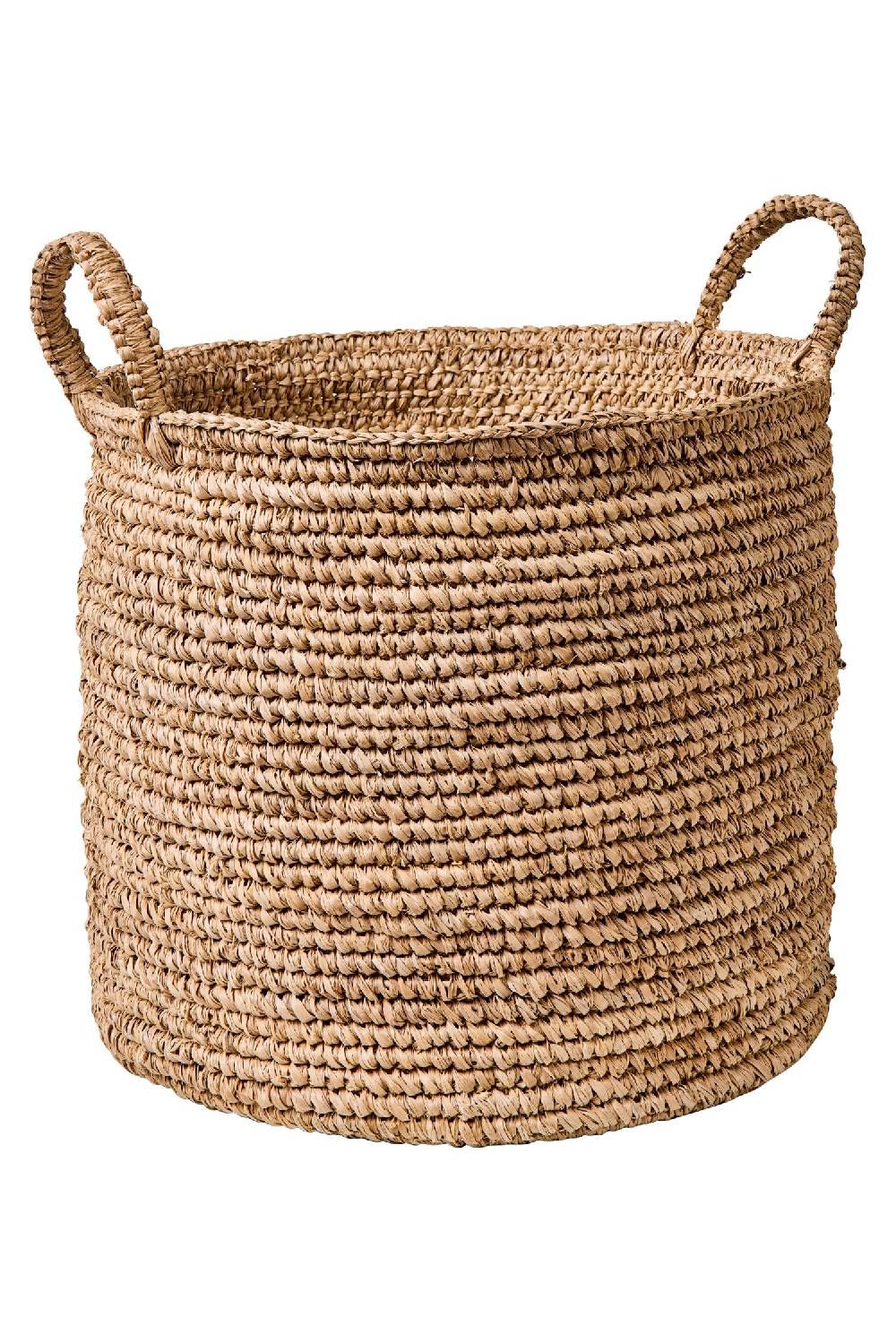 Novità Home Weaves - Cesta Con Manici Intreccio Uncinetto Consegna Veloce
