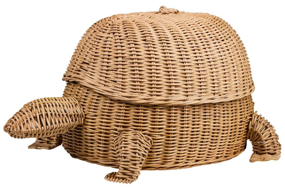 Novità Home Tressage - Tartaruga Contenitore Midollino Naturale Saldi