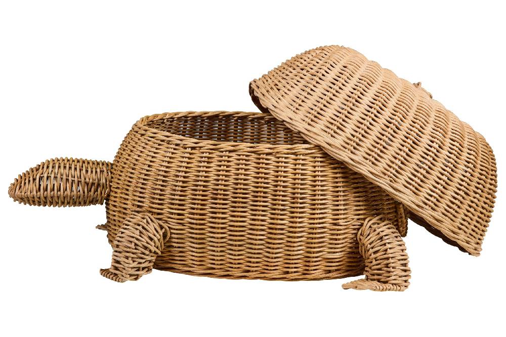 Novità Home Tressage - Tartaruga Contenitore Midollino Naturale Saldi