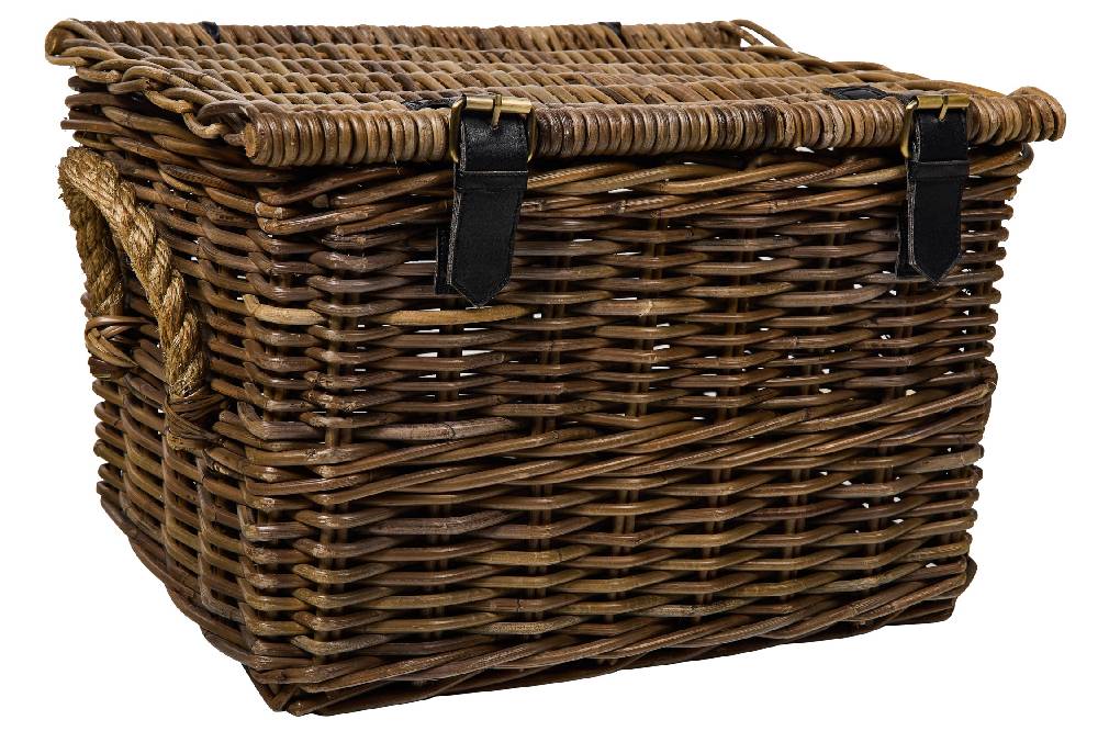 Novità Home Panier - Cesta Bauletto Con Lacci In Pelle Negozio