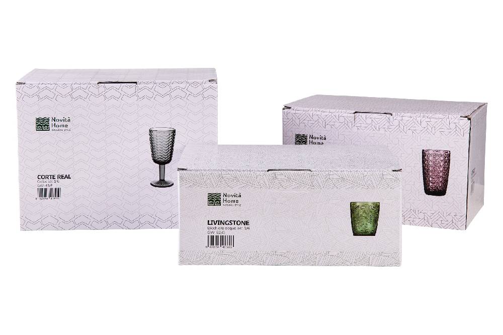 Novità Home Corte Real - Bicchieri Acqua Fume Set 1/6 Nuovo