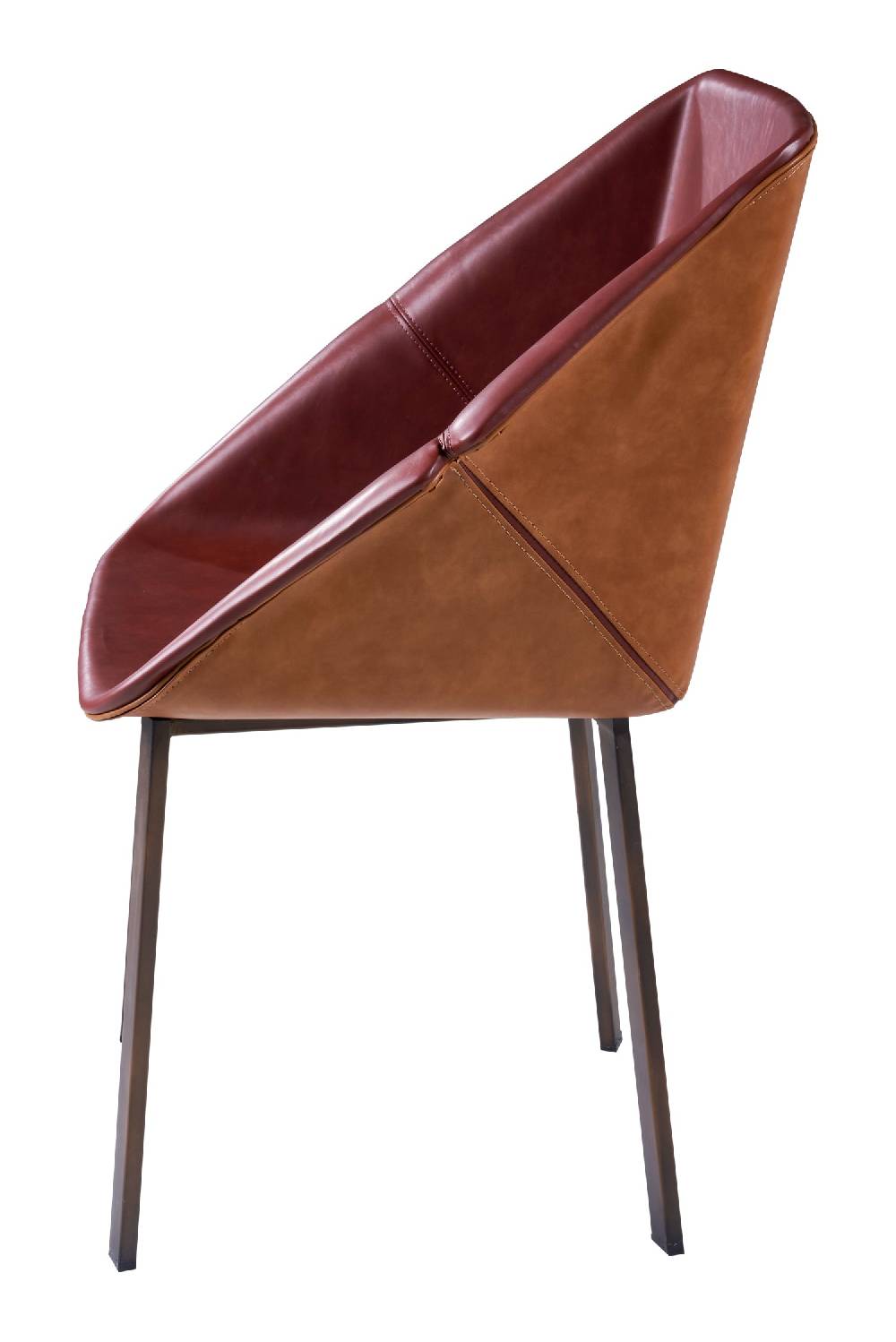 Novità Home Adonis sedia - imbottita interno marrone esterno beige In Linea