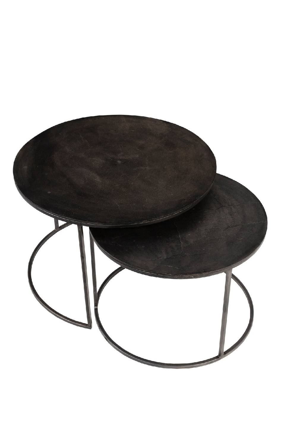 Novità Home Tavolino basso rotondo in metallo - set 1/2 Qualità Garantita