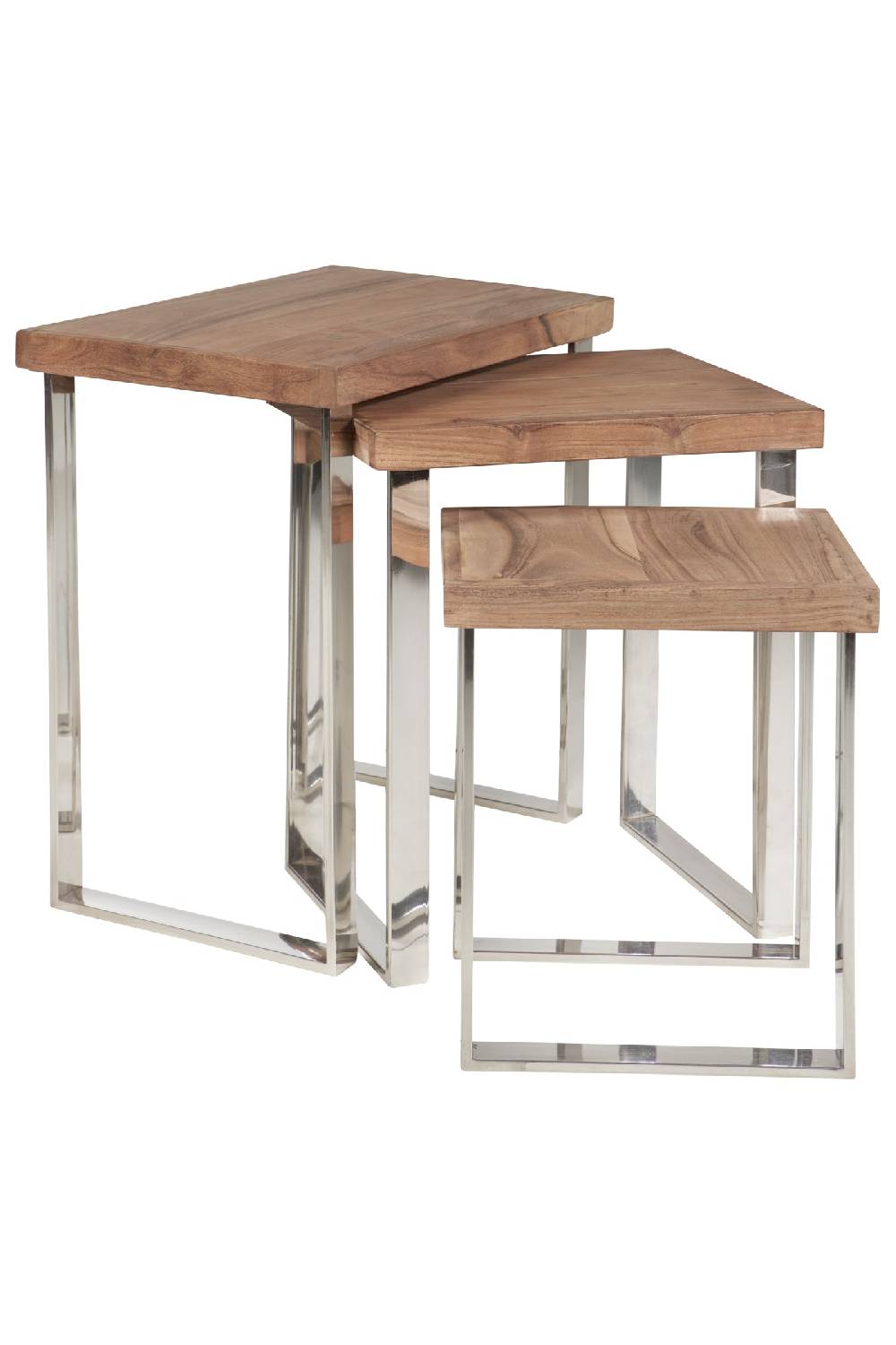 Novità Home Tavolino basso in legno e metallo - set 1/3 Negozi Online