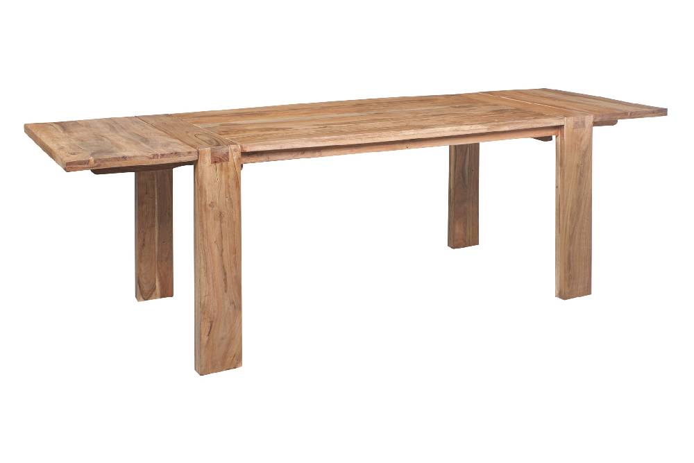 Novità Home Stone - Tavolo da Pranzo in Legno di Acacia con Prolunghe Estraibili Offerta