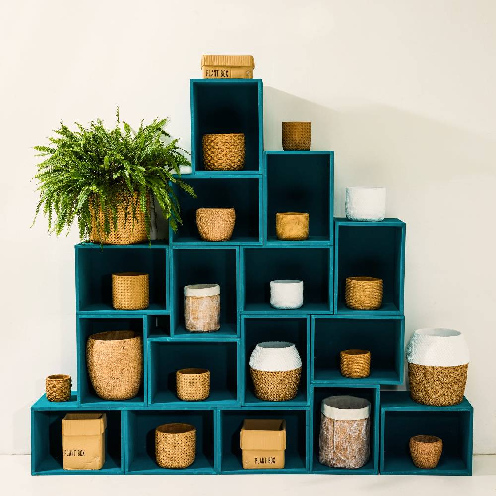 Novità Home Box Cement - Vaso a Imballo Scatola Cartone in Cemento 17cm Nuovo