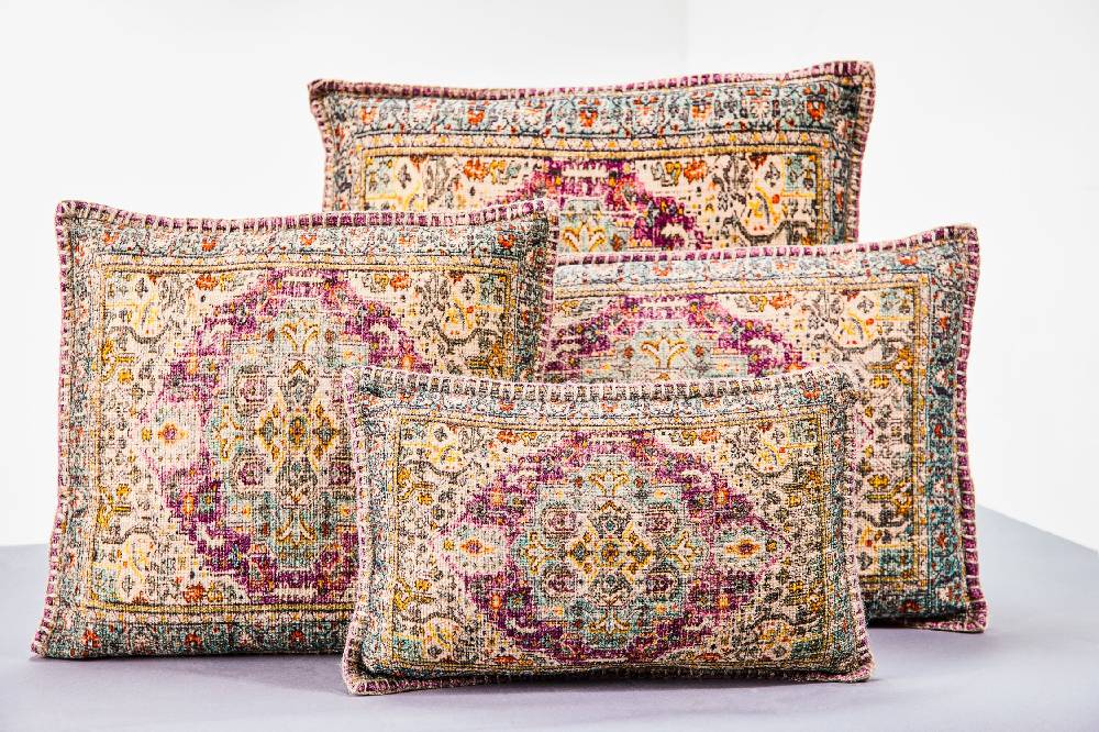 Novità Home Maddalena - Cuscino Stampa Vintage Tonalita Purple Con Interno Spedizione Gratuita