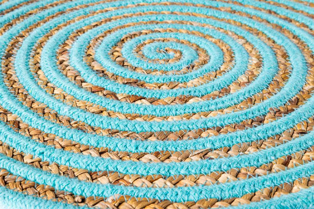 Novità Home Placemate - Circle Naturale E Turquese Set 1/4 Consegna Veloce