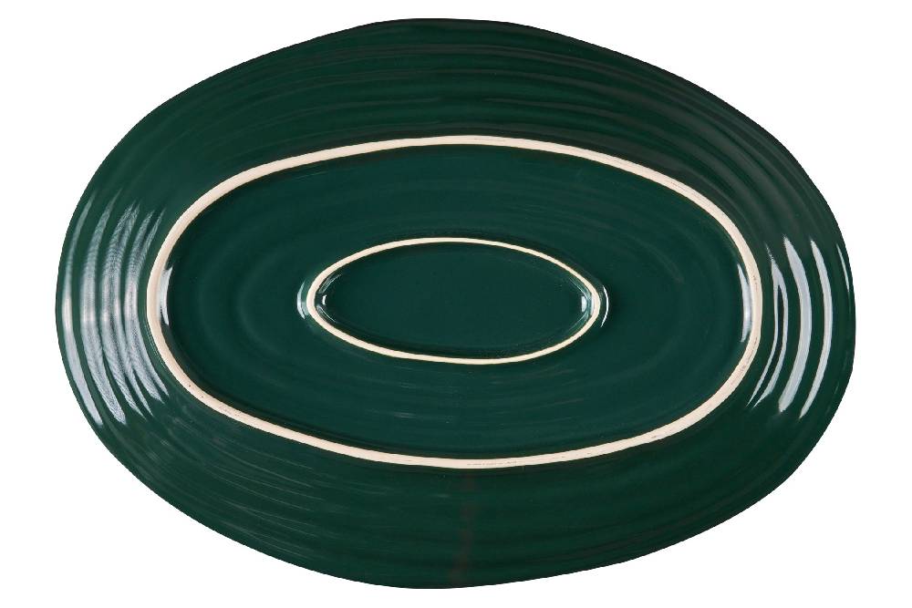Novità Home Mediterraneo - Vassoio Grande Ovale Verde Fino al 60% di sconto