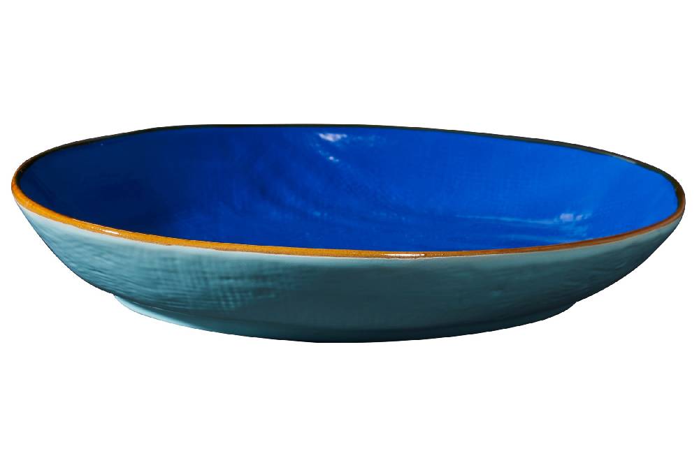 Novità Home Mediterraneo - Vassoio Ovale Bordo Alto - Colori Assortiti Negozio