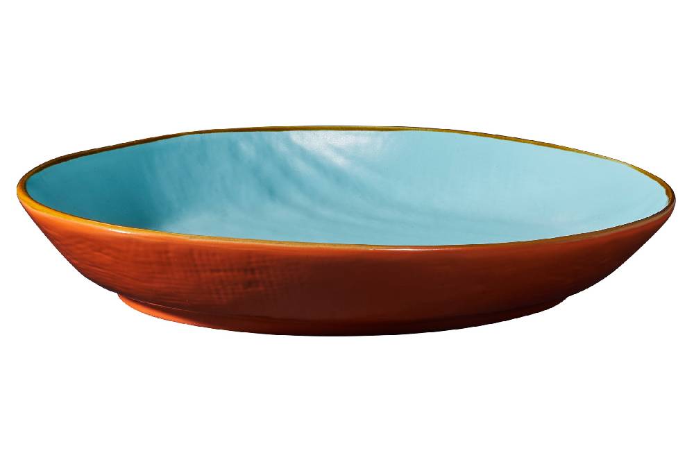 Novità Home Mediterraneo - Vassoio Ovale Bordo Alto - Colori Assortiti Negozio