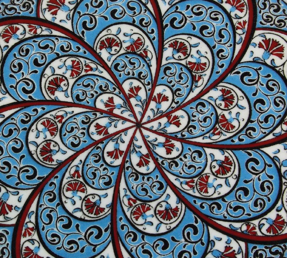 Novità Home Sottopentola rotondo decoro a mano in ceramica Pezzi Unici