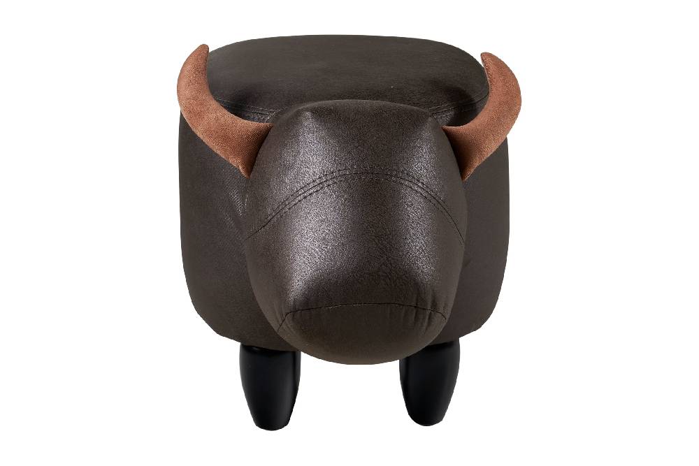 Novità Home Puof toro imbottito in finta pelle - toro marrone Negozi Online