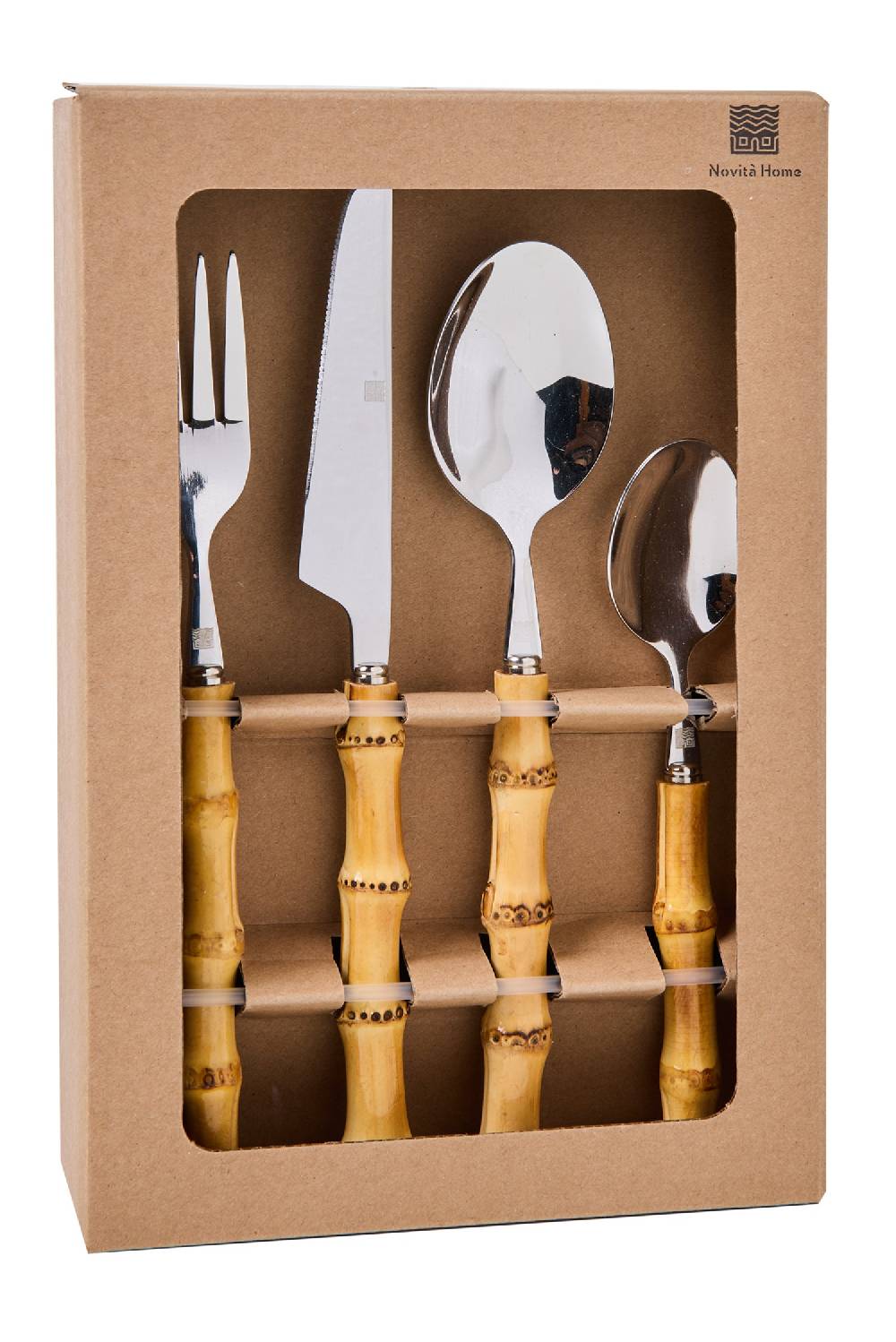 Novità Home Chatelet - Posate Set 1/16 Manico In Radice Di Bambu Outlet