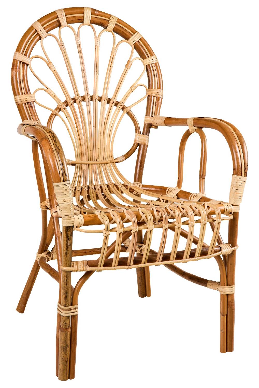 Novità Home Zaira - Poltroncina Rattan Con Braccioli Hotsell