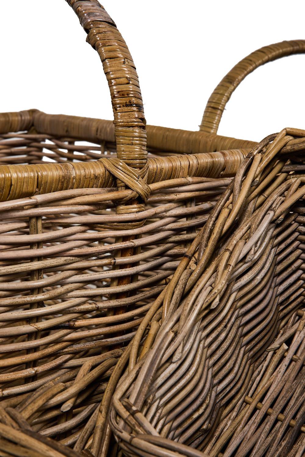 Novità Home Rush Weaves - 2Ceste Porta Legna +3 Ceste Rett.Natural Kubu Grey Promozione