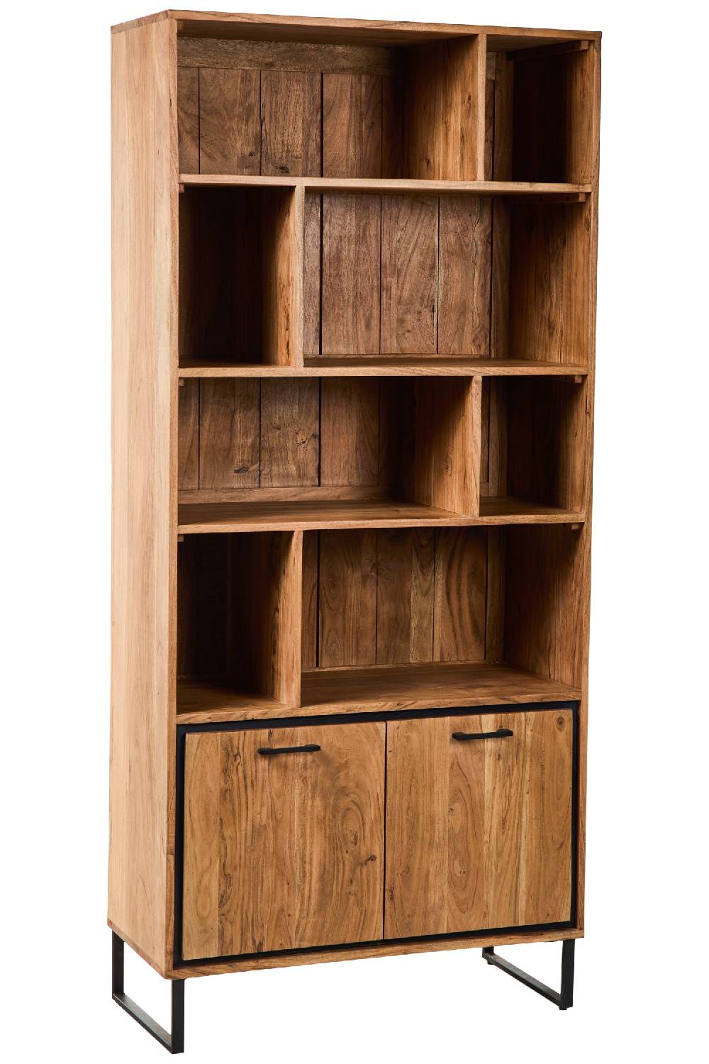 Novità Home Farley - Mobile Libreria 8 Scomparti 2 Sportelli Consegna Veloce