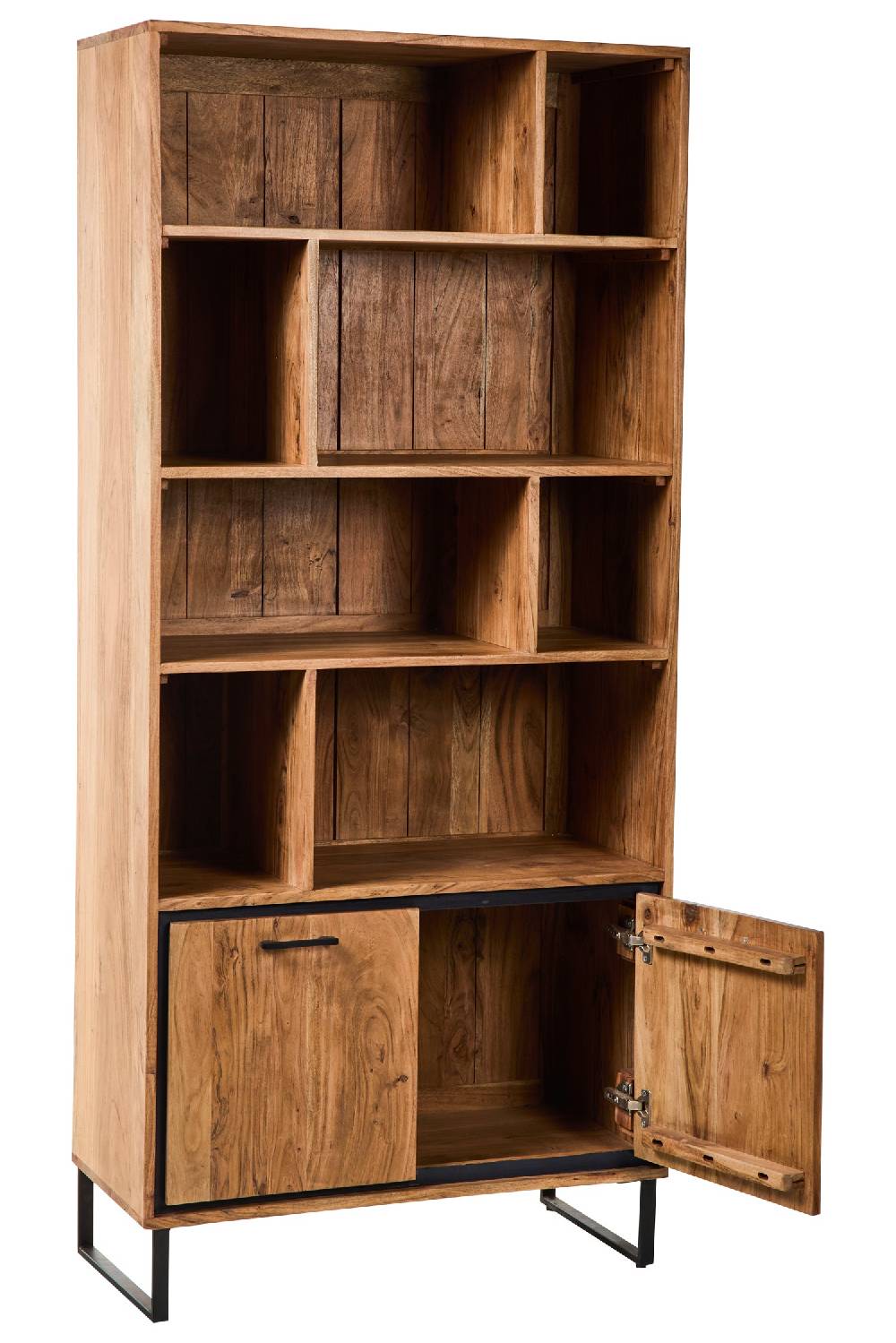 Novità Home Farley - Mobile Libreria 8 Scomparti 2 Sportelli Consegna Veloce